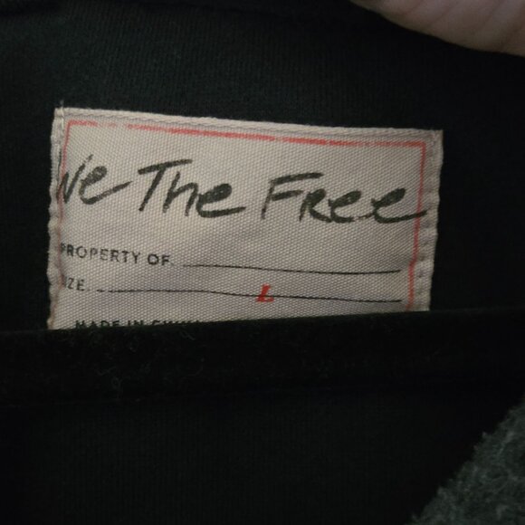 Free People We The Free Sadie Surplus Knit Pullover Fleece Jacket Size L - Picture 11 of 11